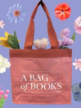 Barnes & Noble “A Bag of Books” Cotton Tote Coral - New Color NWT Store Shopper
